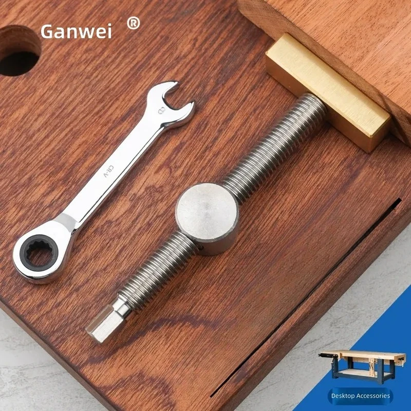 Woodworking Desktop Vice Tenon Stop Fixed Locking Accessories Brass Stainless Steel Ratchet Heavy Duty Bench Clamp Tool