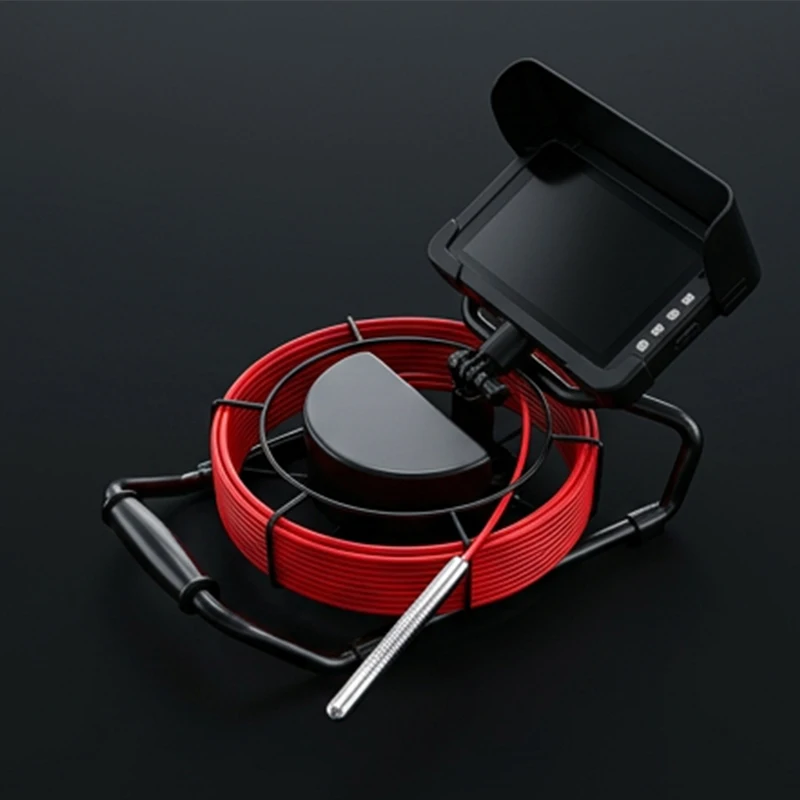 Mini Pipe Drain Sewer Inspection Camera System CMOS Memory Card Aperture F0.90 IP68 Waterproof Built-in Mic 4MP 1 Year
