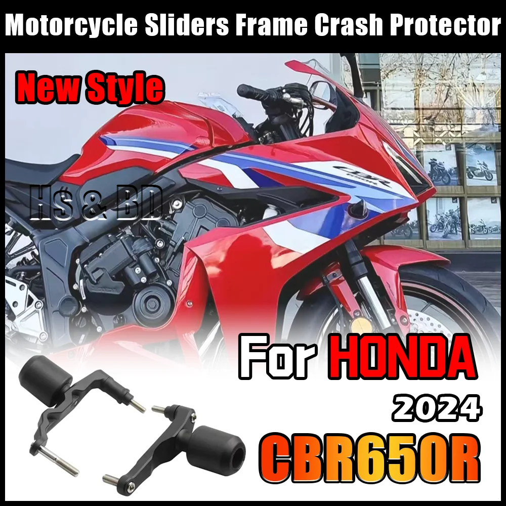 Motorcycle Sliders Frame Crash Protector For HONDA CBR650R 2024 Motorcycle Falling Protection Fairing Guard Crash Pad Protector