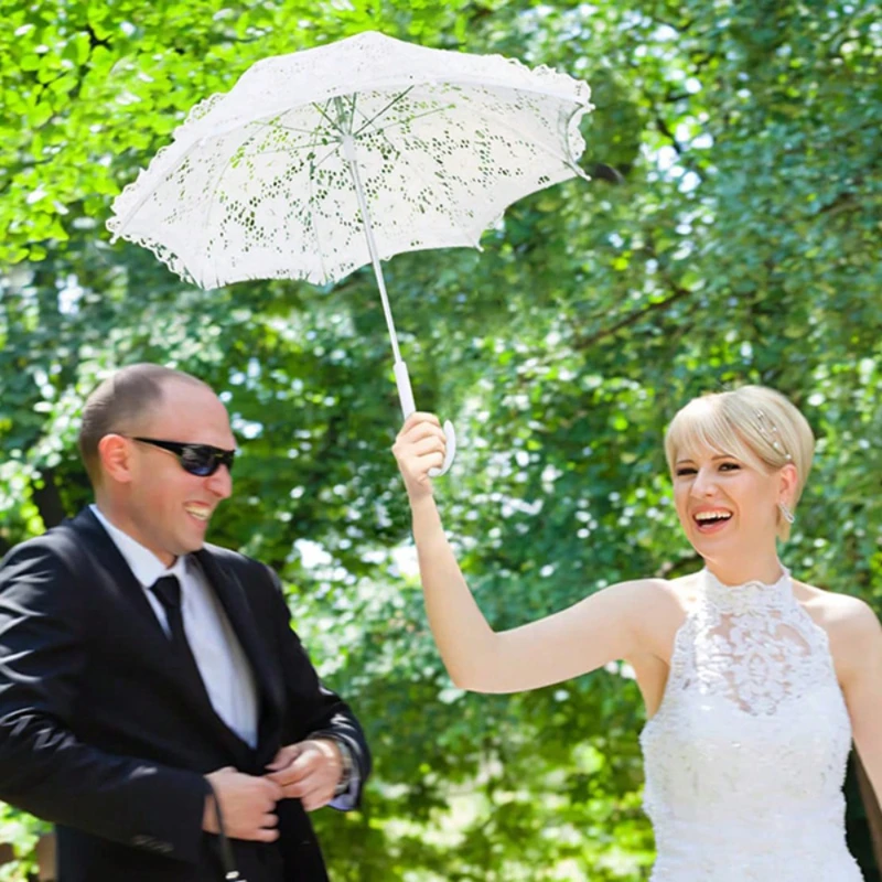 Mini Parasol en Dentelle pour Mariage, Parapluies à Fleurs Artisanales, Accessoires Photo pour Patients, Cadeau pour Enfants, Fournitures d'Art pour Photographie de brev, 1 Pièce