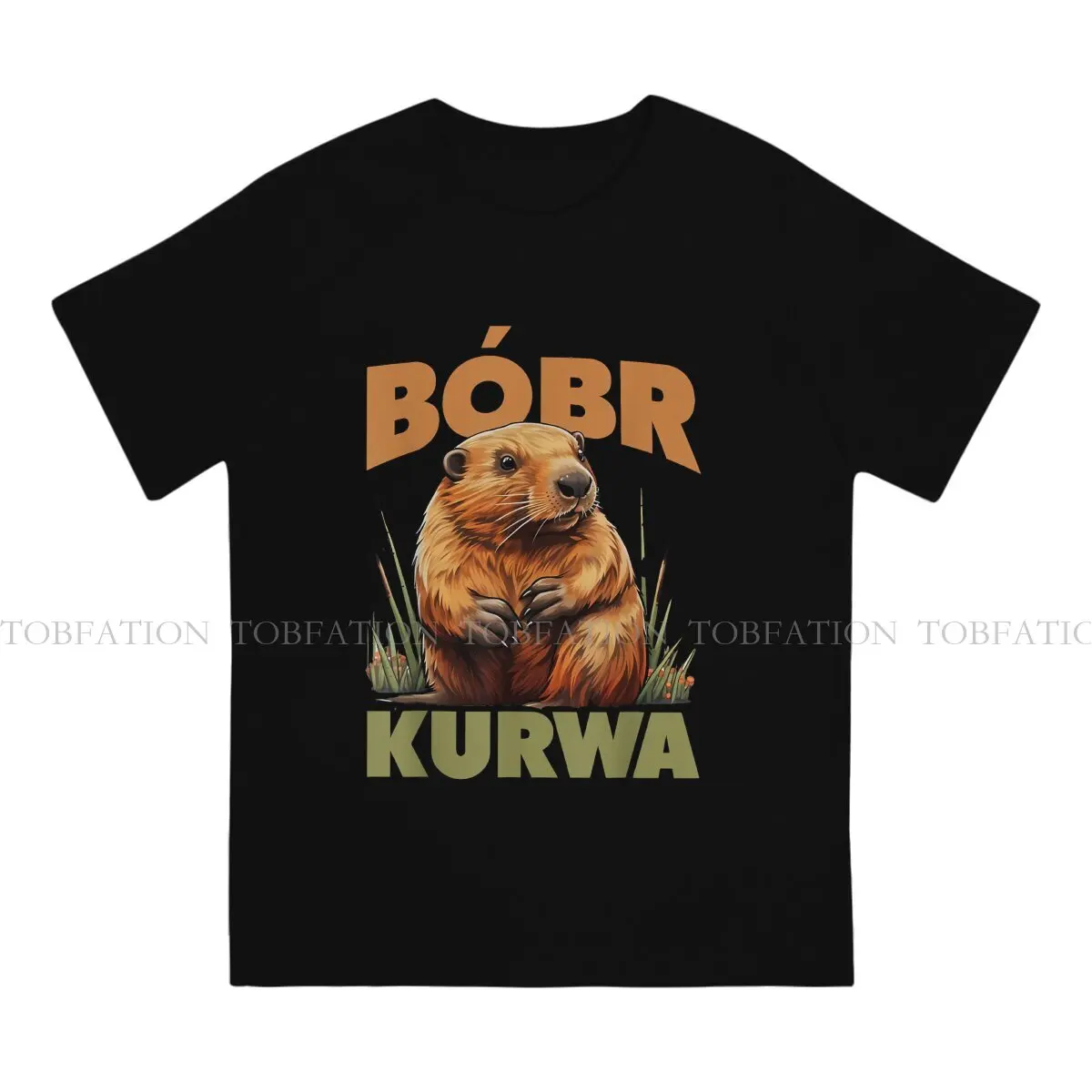 Beaver Newest TShirts Kurwa Bobr Bober Men Harajuku Pure Cotton Tops T Shirt Round Neck 