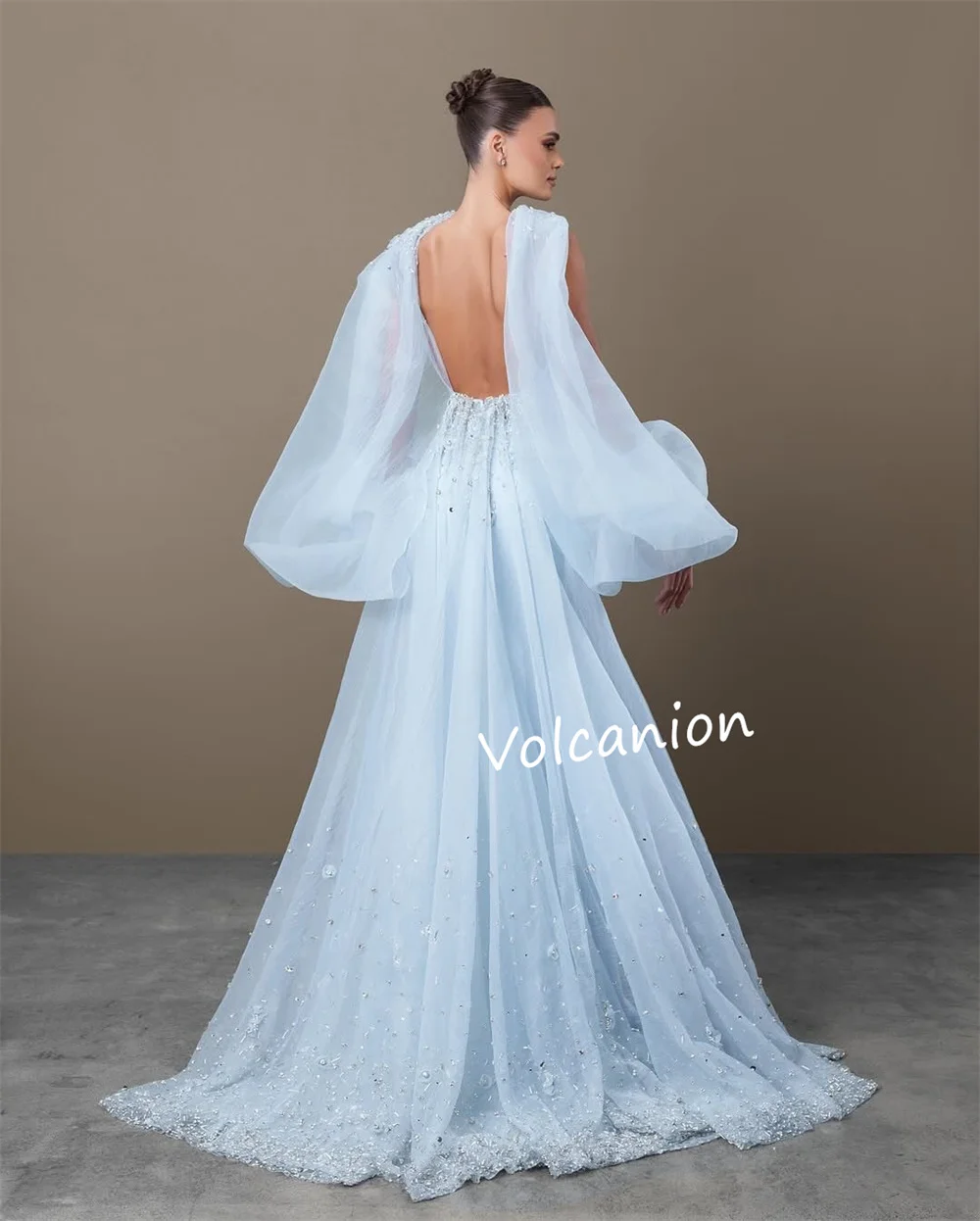 Customized Jersey Sequined Beading Mermaid High Collar Long Dresses Bespoke Occasion Exquisite Fashion Formal Evening