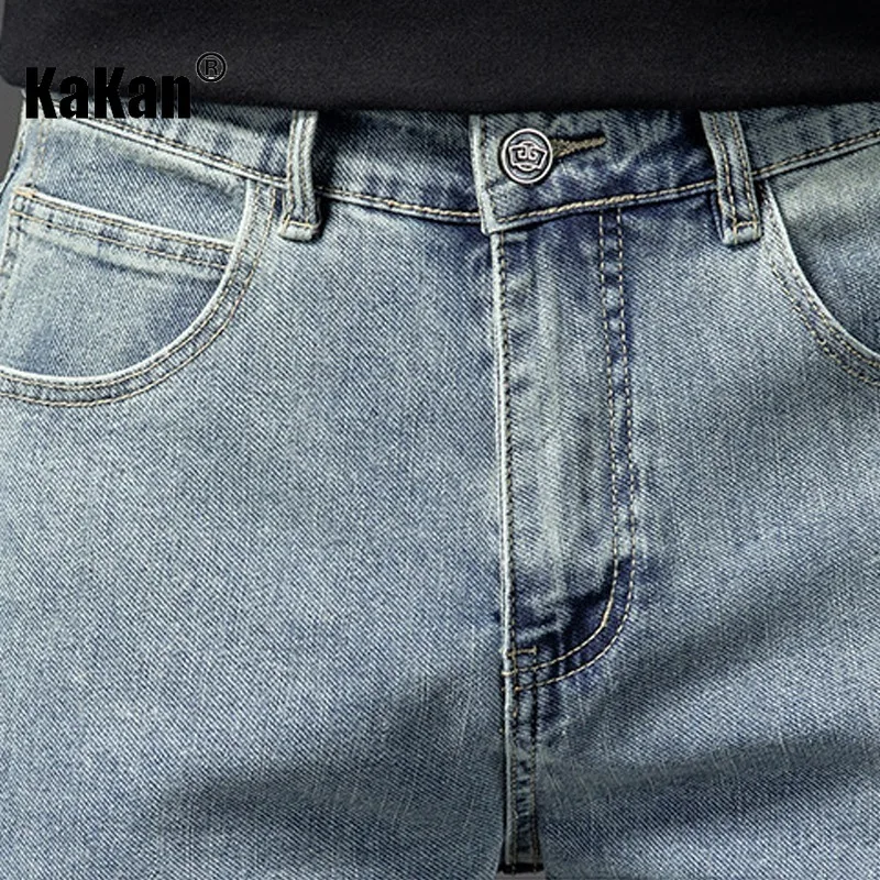 Kakan - New Men's High Street Versatile Casual Jeans, Y2k Clothing Straight Leg Loose Long Jeans Summer Denim Pants
