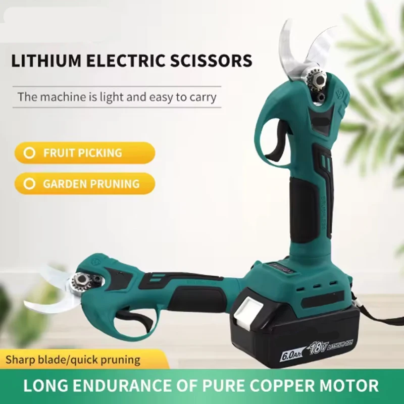

For Makita Brushless Electric Pruning Shears Garden Tool Cordless Electric Garden Scissors Fruit Tree 18V Battery Branche Cutter