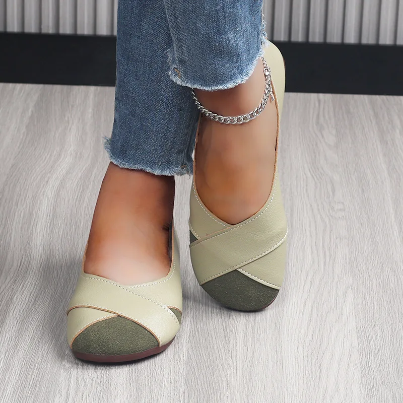 

2025 Women's Flats Shoes Loafers Casual Barefoot Moccasin Woman Slip-on Comfortable Elegant Low Heels