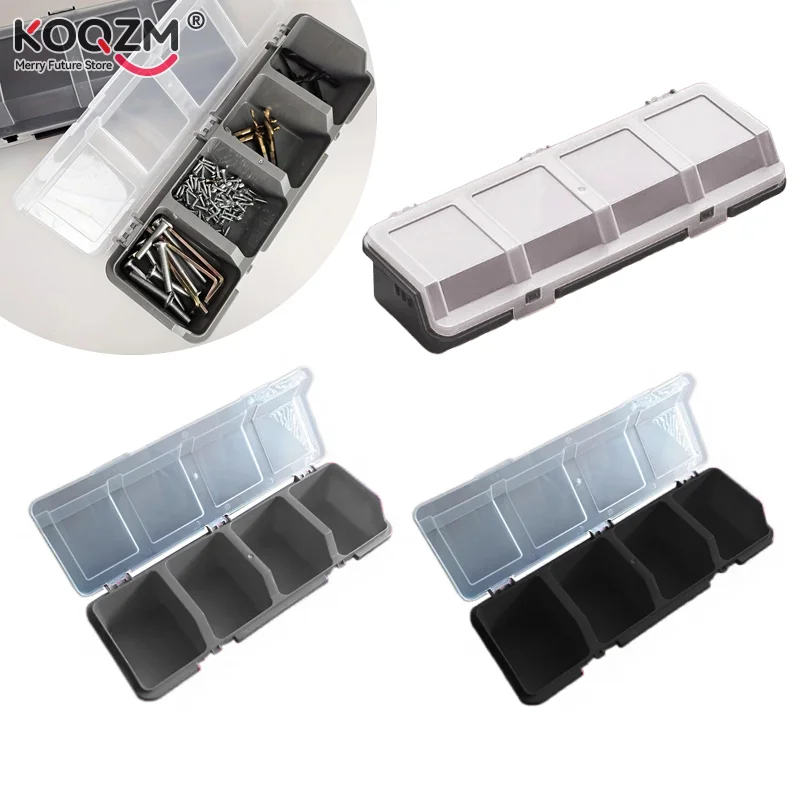 

Multi-Compartment Organizer Box For Screws & Small Parts Durable Plastic Hardware And Jewelry Storage Case Desktop Storage Box