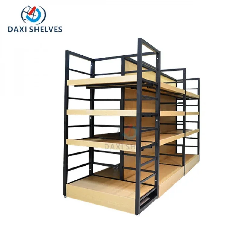 Customize.Steel Rack Grocery Shop Second Hand Supermarket Shelving Wooden Supermarket Shelves