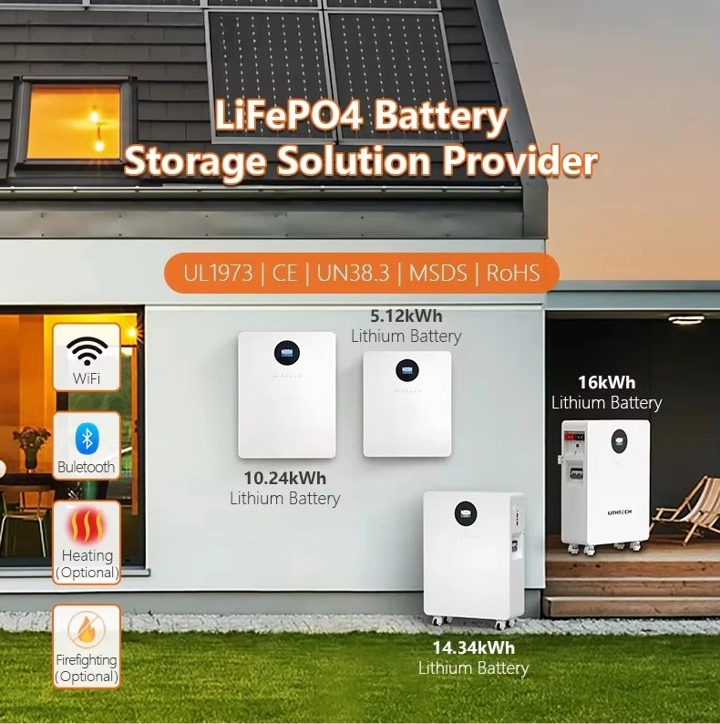 16kWh LiFePO4 Wall Battery for Home – Sleek Solar Storage with Smart BMS & Safety Protection