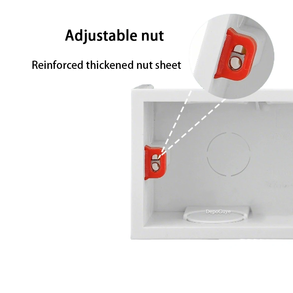 الولايات المتحدة المكسيك القياسية 118 نوع أخفى أسفل تصاعد صندوق الجدار التبديل المقبس كاسيت صندوق سفلي مخفي