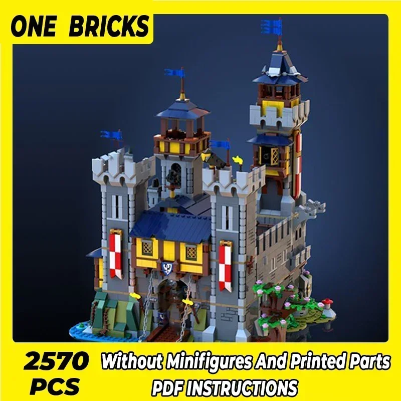 

Moc Building Blocks Fortress Model Medieval Castle Technical Bricks DIY Assembly Construction Toys For Childr Holiday Gifts