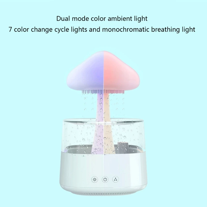 เครื่องทำความชื้นรูปเห็ดเครื่องทำความชื้นอากาศน่ารักเครื่องทำละอองน้ำเครื่องเพิ่มความชื้นในห้องขนาดเล็กสำหรับใช้ในบ้านและสำนักงานห้องนอน