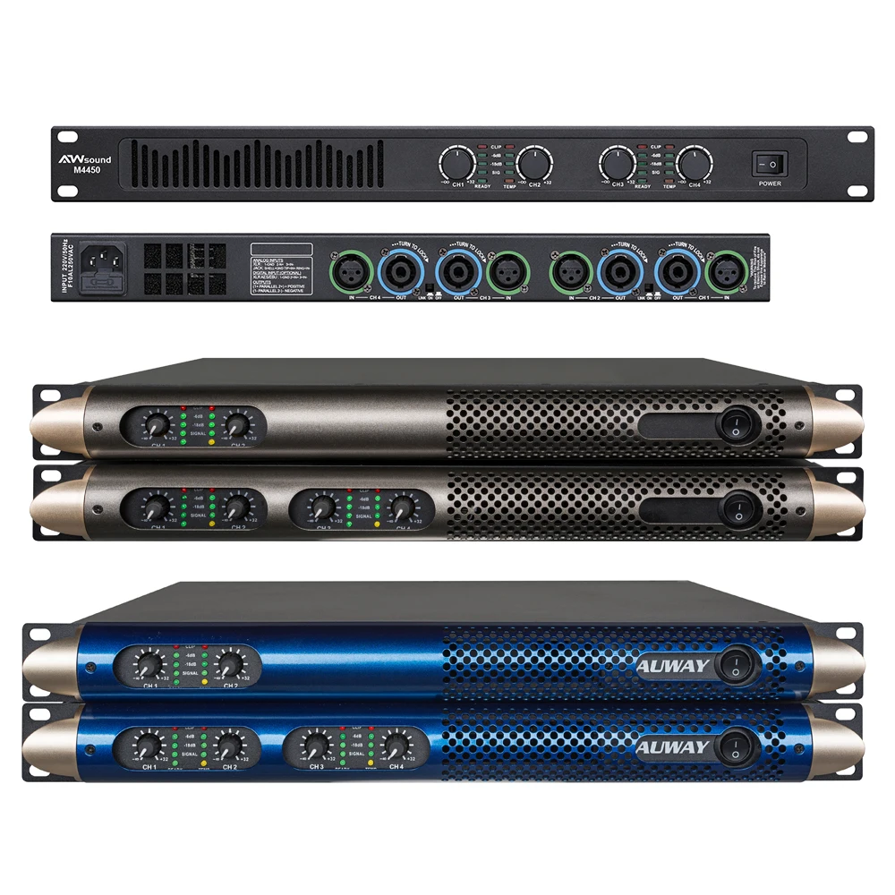 

2025 Professional Audio M4450 350w Power Amplifier Class D 1U Professional Powerful 4 Channels Mixing Console With Am