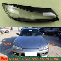 For Nissan silvia S15 1999 2000 Headlight Cover Transparent Headlamp Shell Lamp Shade Lens Replace Original Lampshade Plexiglass