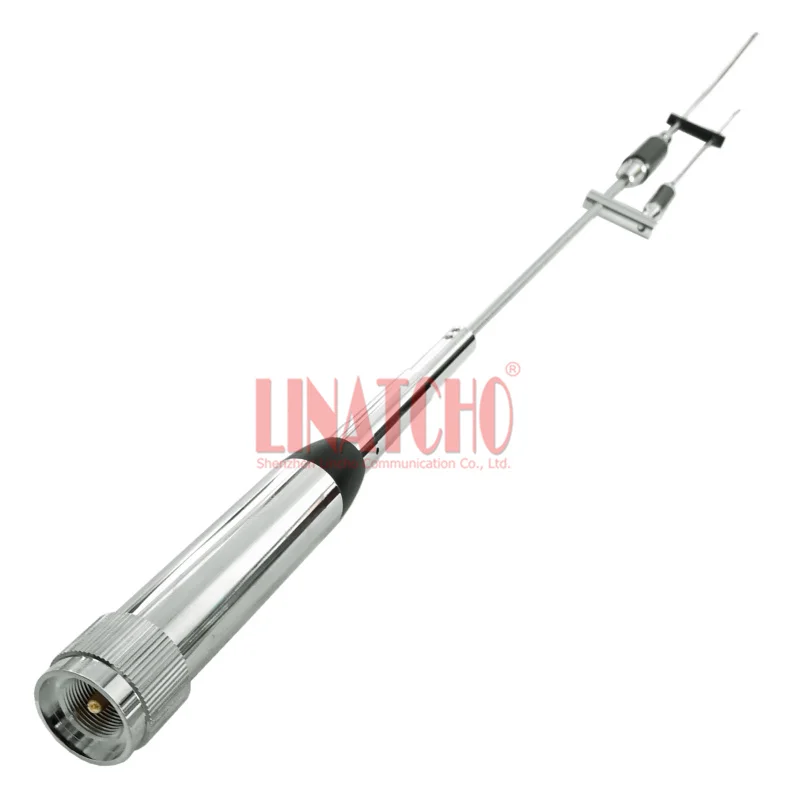 NEW Stainless Steel 100W Tri-band 144MHz 245MHz 430MHz Power High Gain Car Radio Antenna PL259