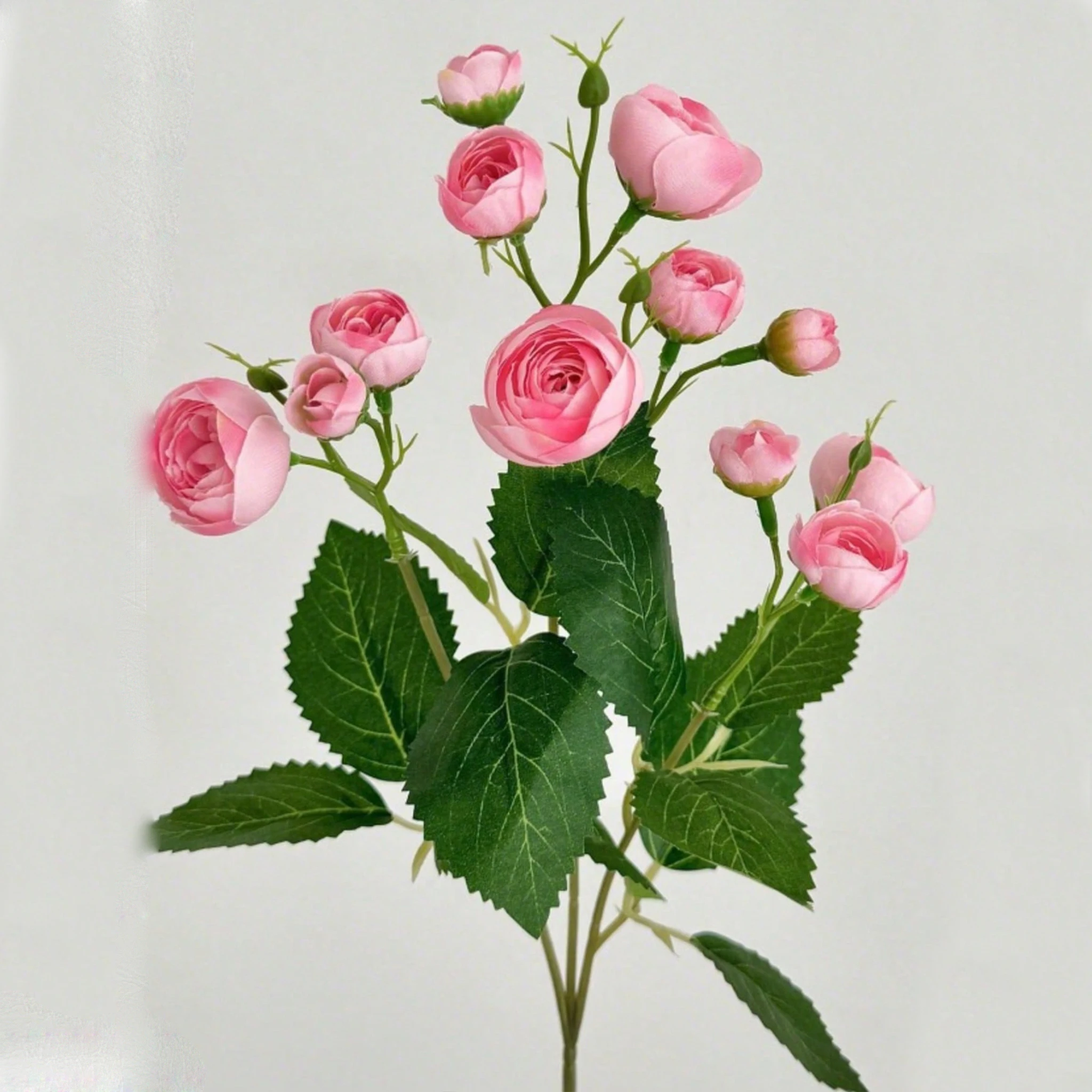 1 Stück Künstliche Pfingstrosen-Blumensträuße mit 12 Köpfen, Kunstblumen für Hochzeitsdekoration, Heim- und Raumdekoration, DIY-Vasen-Ornament – Detail 4
