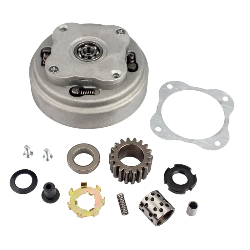 462A Metal Engine Drive Drum Gear with 17T Gear, Gasket Bearing Sleeve and Hardware for 50-125Cc Motorcycle Engine Repair