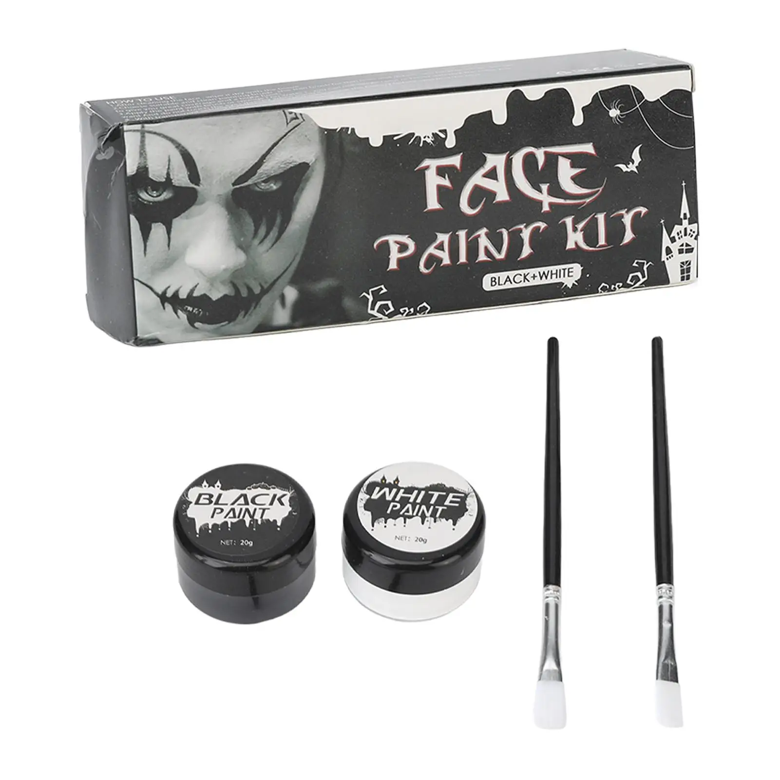 

Cosplay Face Paint Kit - High Coverage, Vibrant Color, Lasting & Safe for makeup