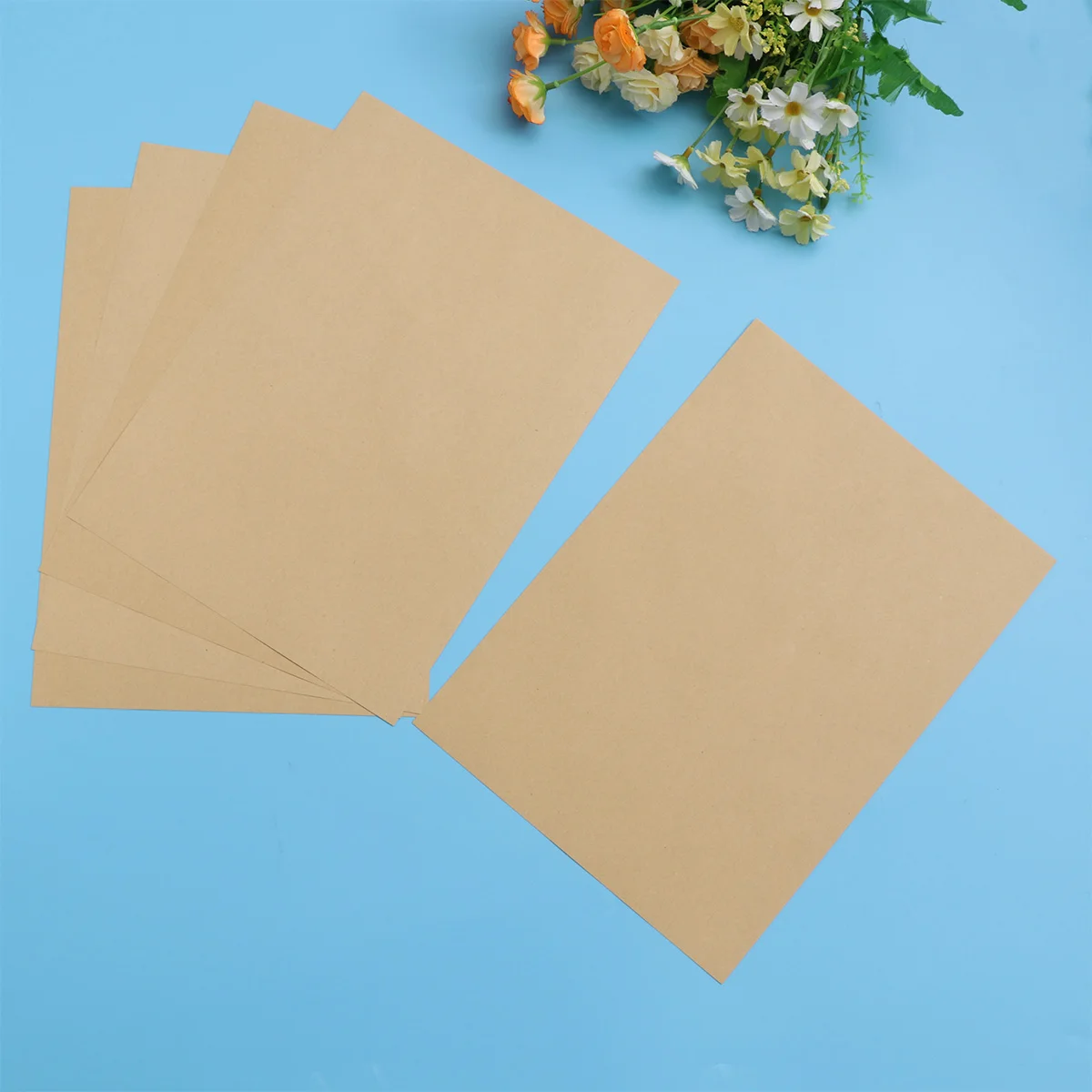 

100 Sheets 21x29cm A4 Kraft Blank Paper Retro Writing Paper Vintage Letter Paper Stationery (Weight 120g)