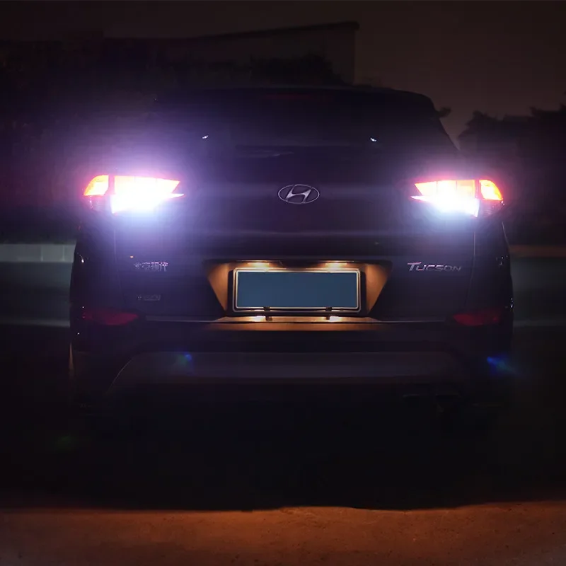 2xT15 W16W Canbus 7.5W White LED Backup Reverse Light Lamp For Hyundai Tucson IX35 IX25 Santa Fe Sonata 9 Tucson 2015 2016 2017