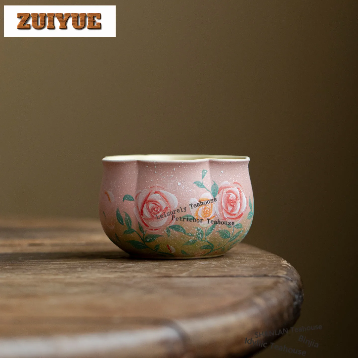 

Чайная чашка 160 мл с ручной росписью в виде розы, эстетичная чаша для чая, чашка для дегустации, чашка для медитации, мастер-чашка для чазан, посуда для напитков, изделие ручной работы