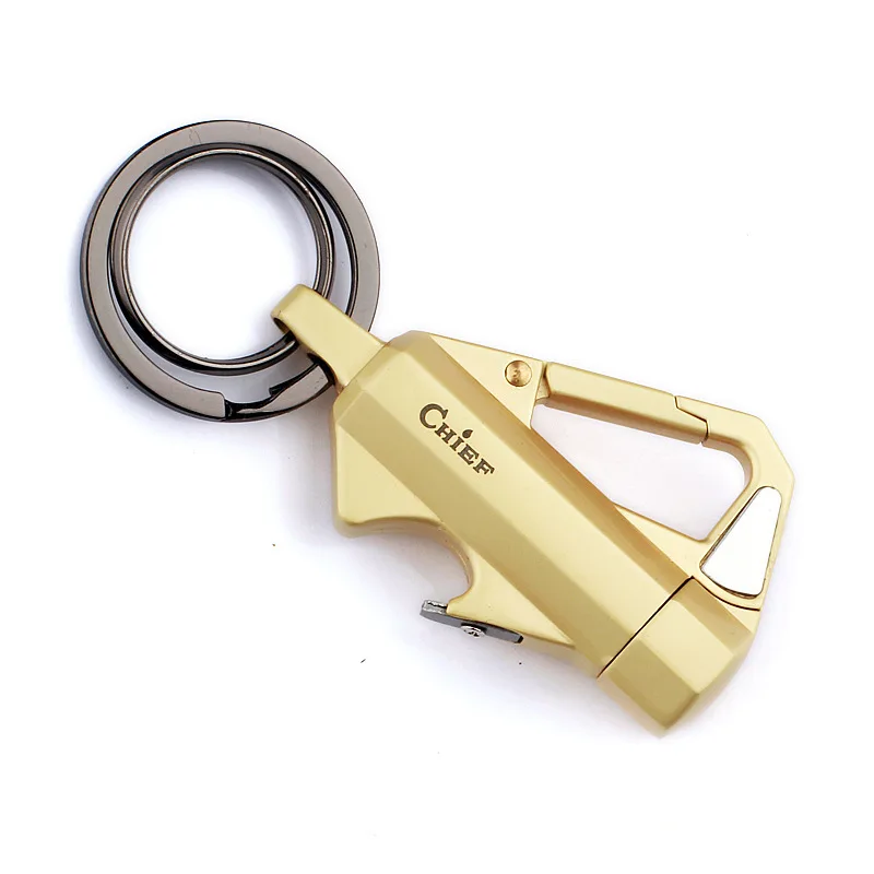 Multifunctional Keychain Kerosene Lighter Creative Outdoor Camping Mini Portable Igniter Beer Bottle Opener Men\'s Gadget