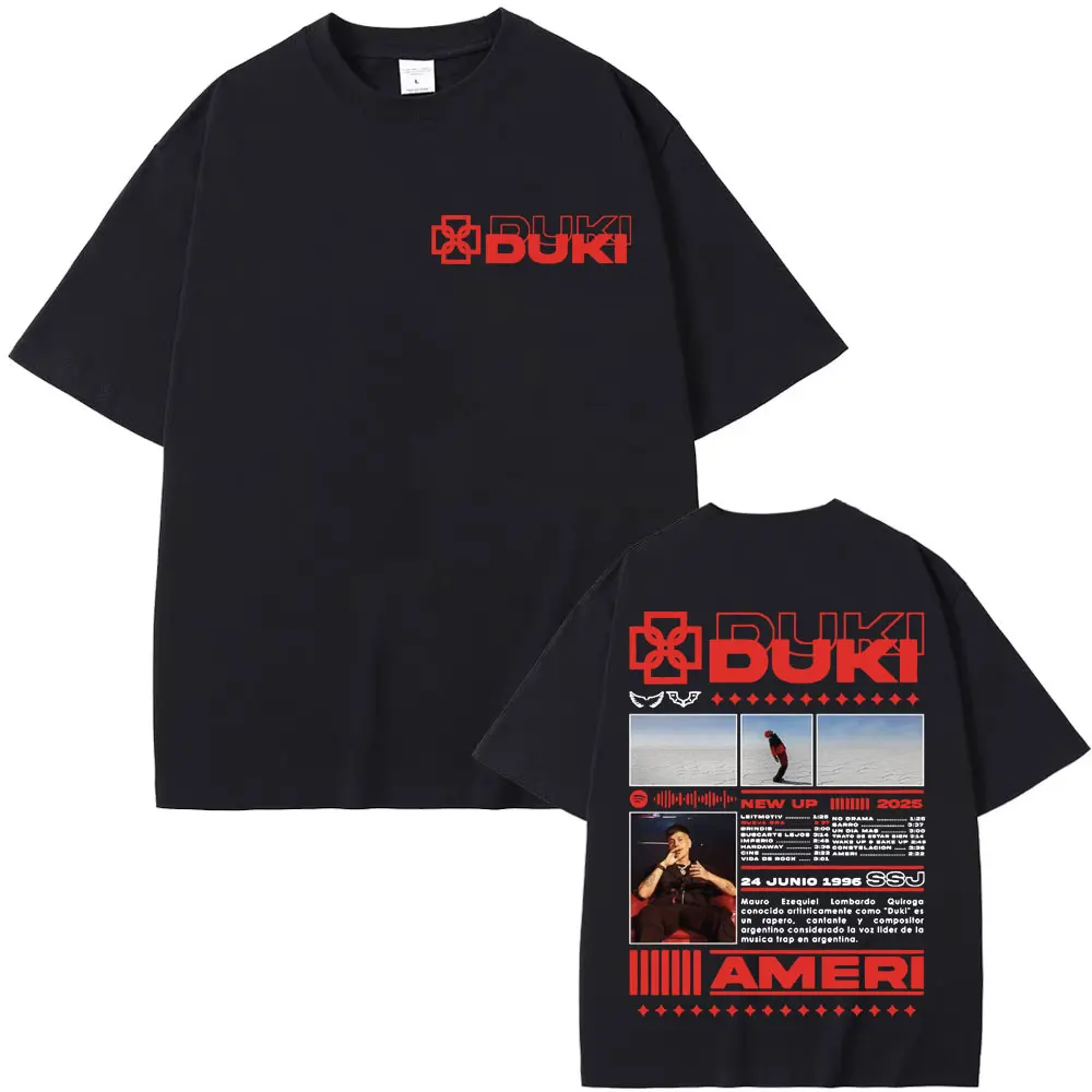 Rapper DUKI SSJ Ameri 2025 Tour Merch T Shirt Men Women Fashion Hip Hop Punk Street T Shirts Casual Comfort High Quality T-shirt