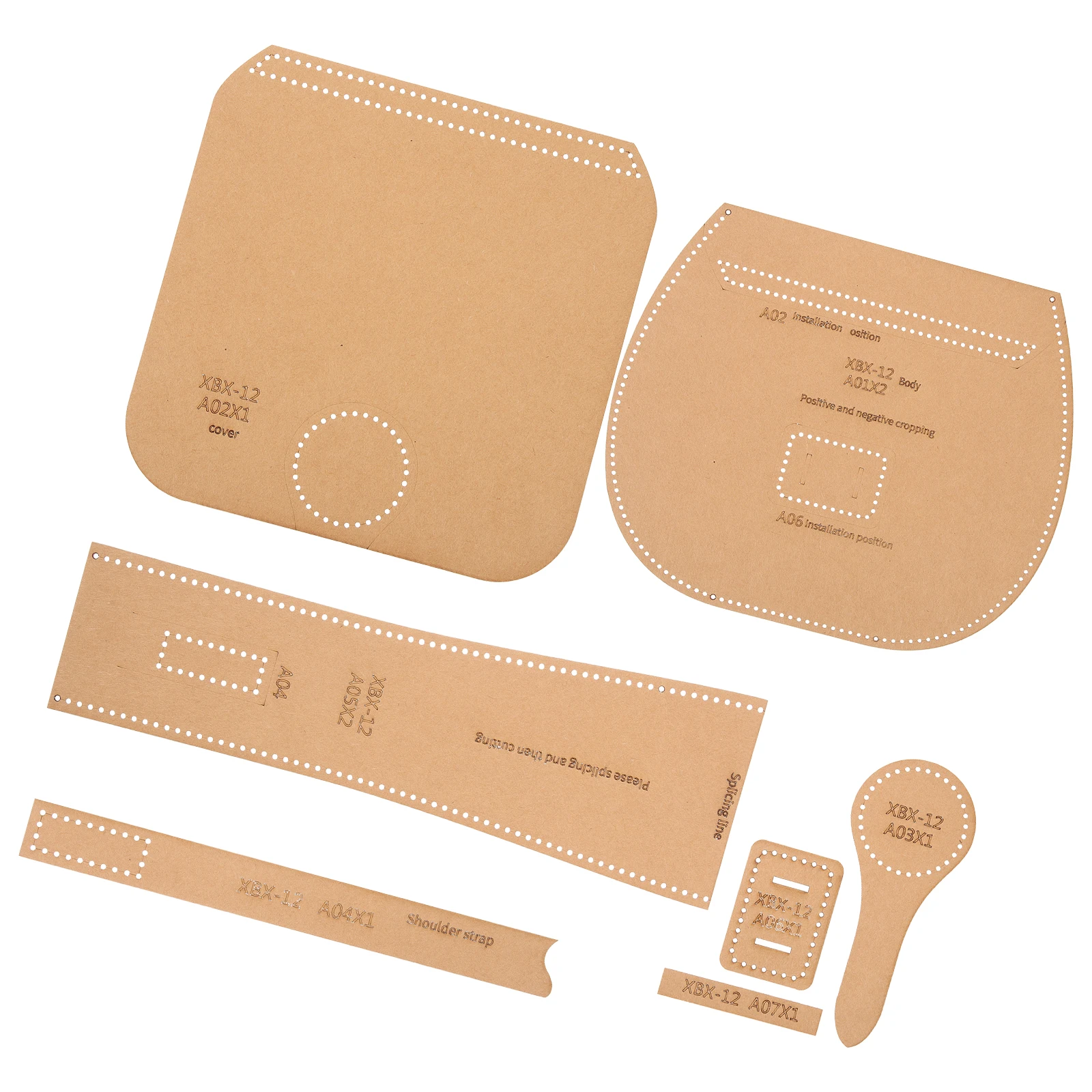 

DIY Shoulder Bag Template Templates for Wallet Patterns Sewing Purse Stencils Cardboard