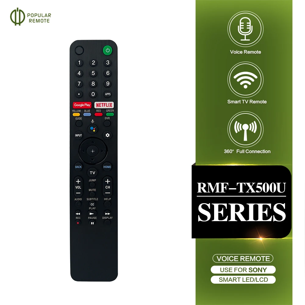 RMF-TX500U Voice Remote Replacement Control Applicable for Sony TV KD-75X75CH XBR-55A8H XBR-55X950G XBR-65A8H For North America