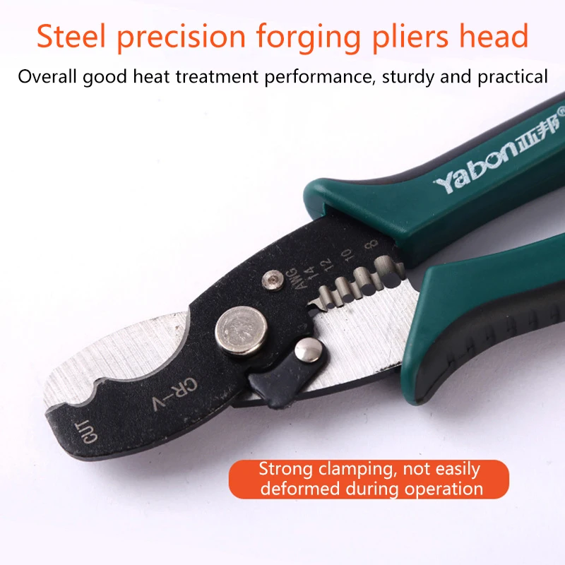 مقص قطع الأسلاك والكابلات - قاطع كماشة تجريد (1.6-4.0 مم)، أدوات يدوية مثالية للعمل الكهربائي