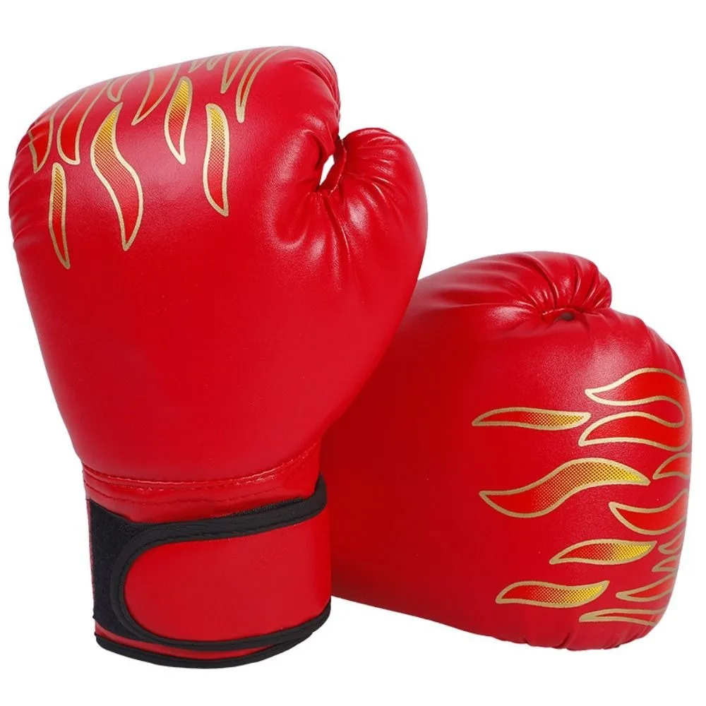 Karate Equipment Muay Thai Kickboxing Gloves PU Leather Red/Blue Sparring Gloves Breathable Unisex Boxing Gloves Adults