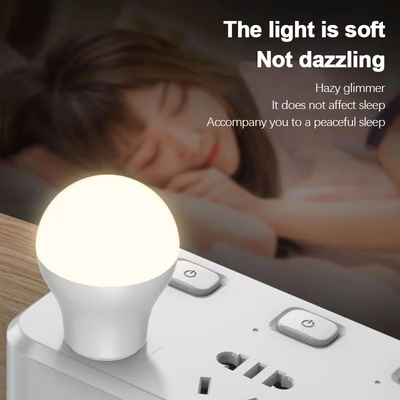 1/5pcs Mini LED Night Light USB Bedside Light Bedroom Dimmable Night Feeding Lamp USB Portable Children's room Lighting Fixtures