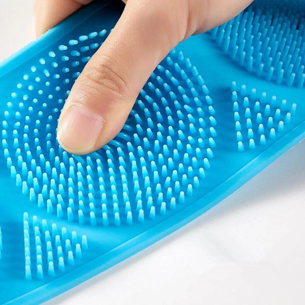 Gant Exfoliant Corps Silikon-Backrub-Badebürste, Rückenmassage, Saugnapf, Rückenlehne, Badezimmer, rutschfestes Fußmassagegerät – Detail 19