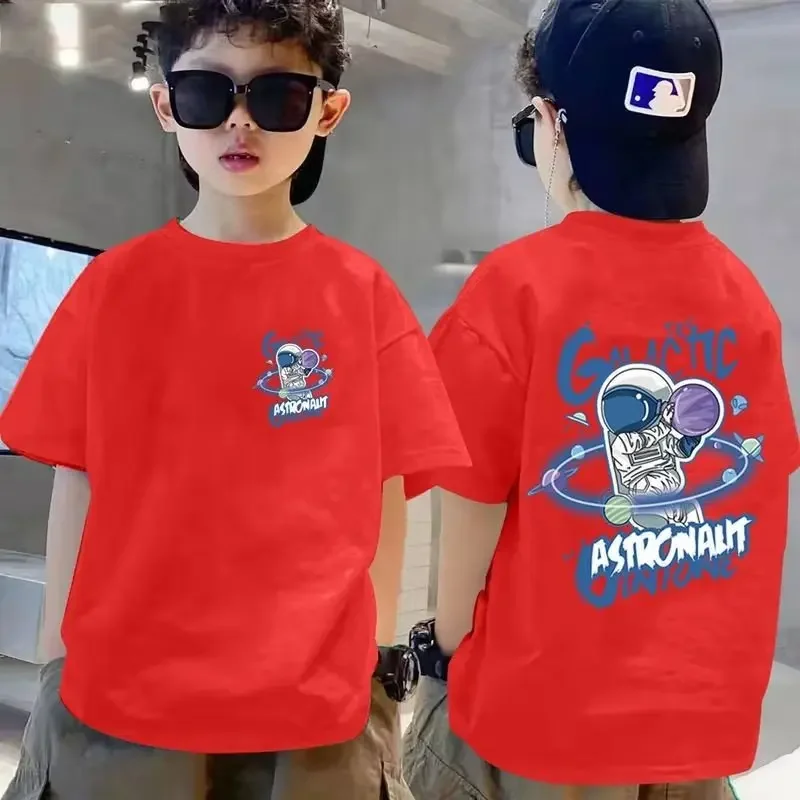 Boys Cotton T-shirt Japan Summer Cartoon Printed Girls Tees Short Sleeve Children Tops High Quality Boys Clothes 2024 New