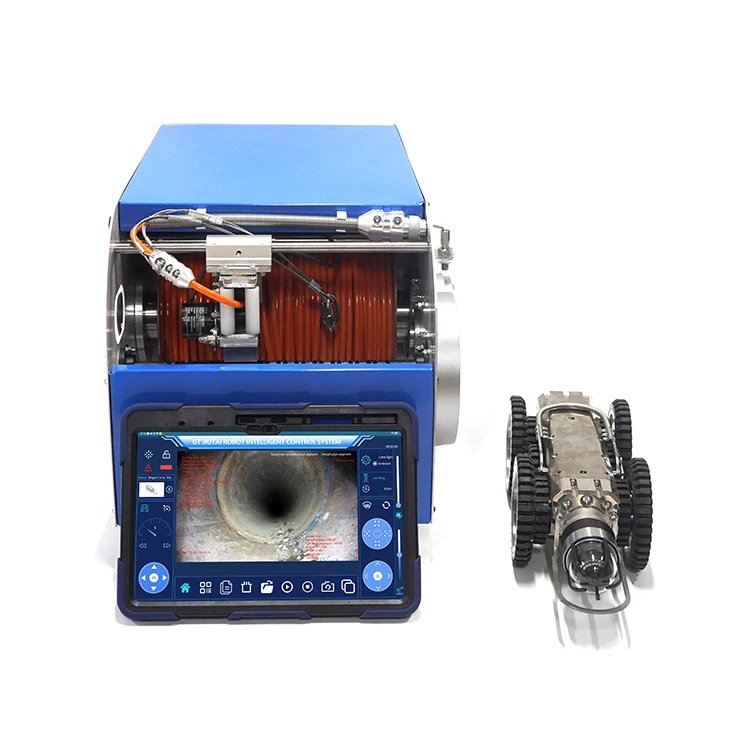 CCTV камера-робот для осмотра канализационных трубопроводов, камера для проверки дренажа видеонаблюдения, гусеничная камера-робот с системой проверки отчетов