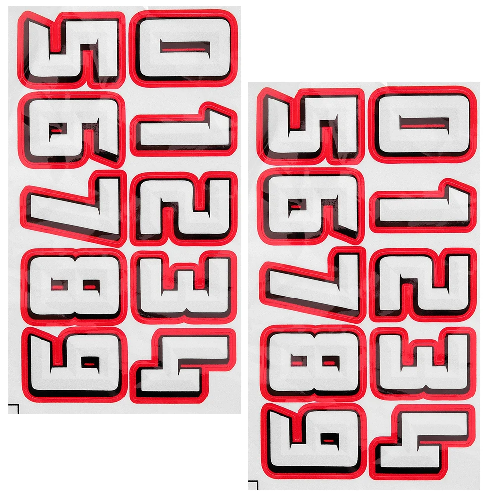 

2 Sets Number Sticker Hockey Stickers Numbers Decals Reflective Film Football