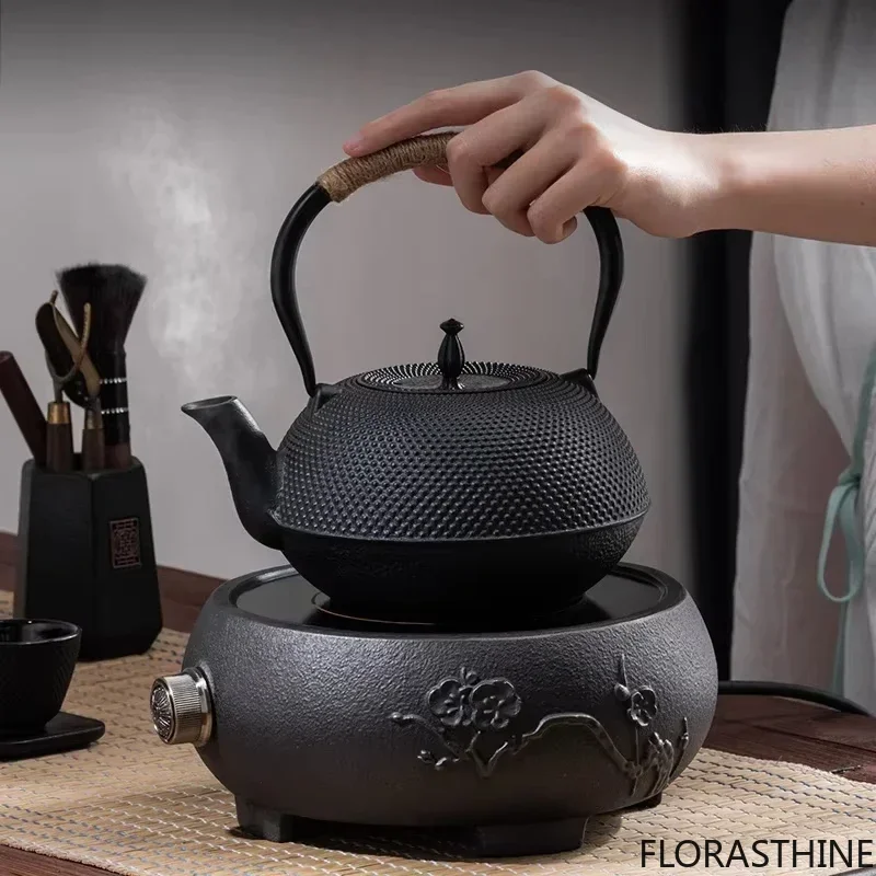 300/800ml Cast Iron Tea Teapot Japanese Tea Kettle Chinese Teapots for Boiling Ceremony Water Accessory Kitchen Teaware Set