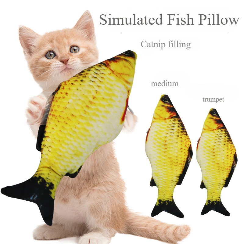 

Pet Cat Toy Simulation Fish Cat Hi Play Interactive Teasing Cat Mint Toy