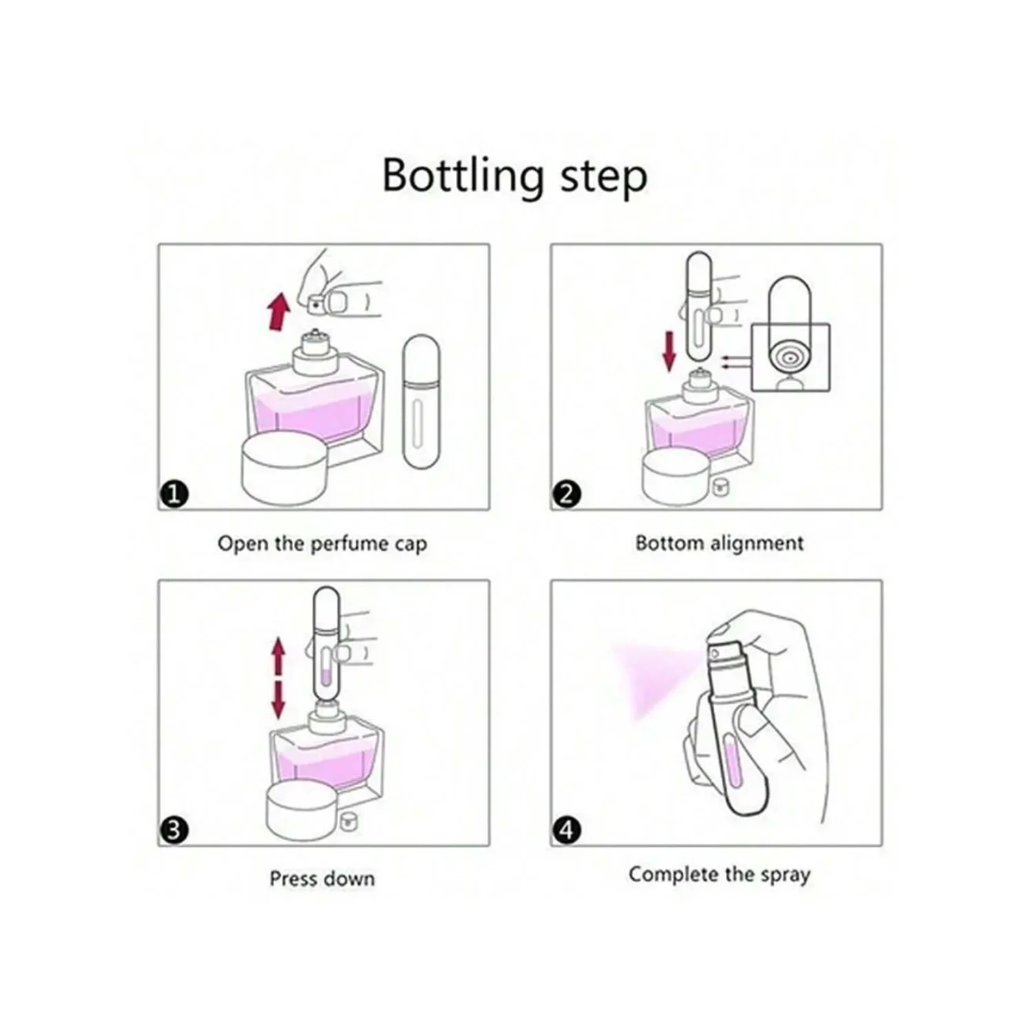 يمكن إعادة تدوير زجاجة رذاذ عطر محمولة بقاعدة 5 مل للعطور