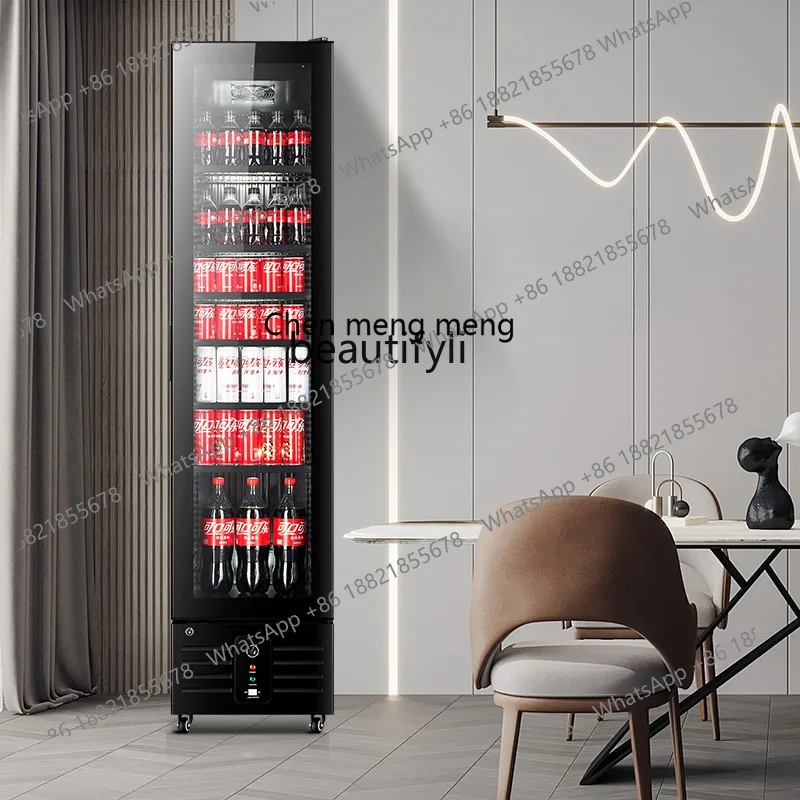 New arrive Refrigerated Display Freezer Fresh Drink Glass Vertical Industrial Refrigerator Drink Direct Cooling