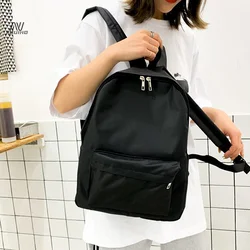 Korean Fashion Solid Backpack Student Schoolbag Women Men Large Capacity Travel Bag Fashion Backpack