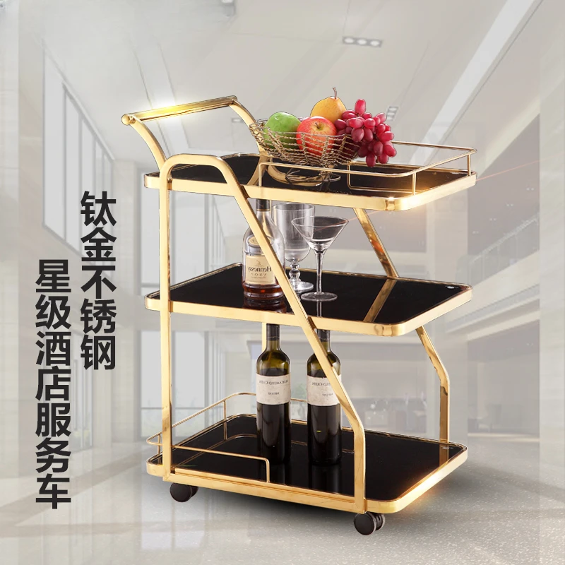 Cart dining car Dim sum car tempered glass dining car restaurant rack