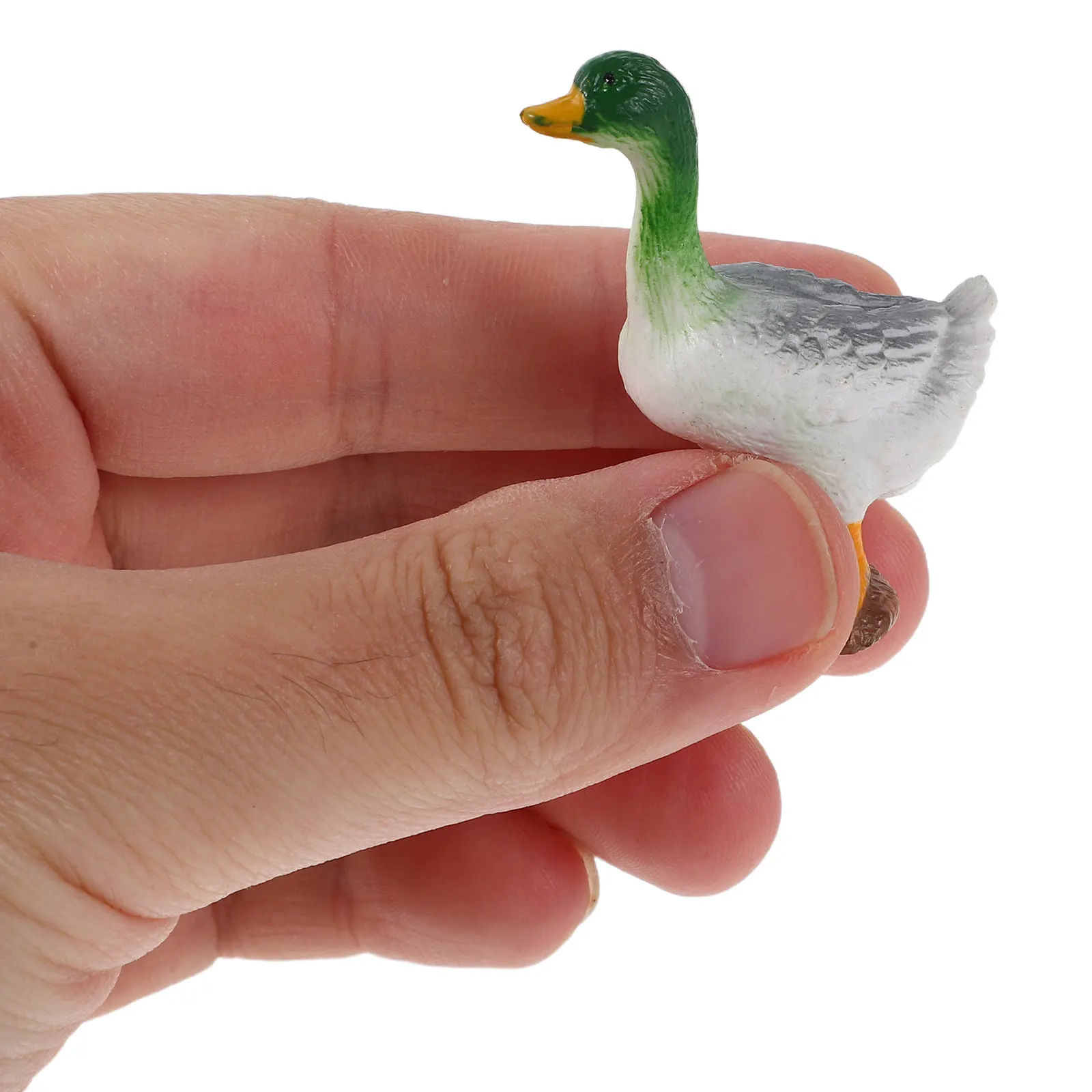 8Pcs Realistic Farm Animal Decorations Mini Duck Goose Hen Chicken Models for Kids Educational Play Farm Scene Setup