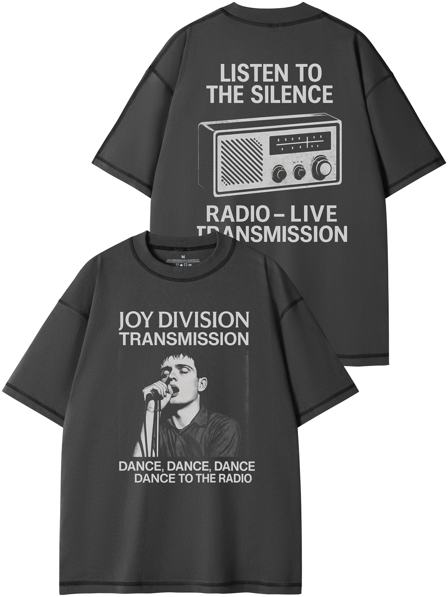 Joy Division Band Retro American Street Design Loose Fit round Neck Pure Cotton Rock Short Sleeve T-Shirt Breathable Youth Su...