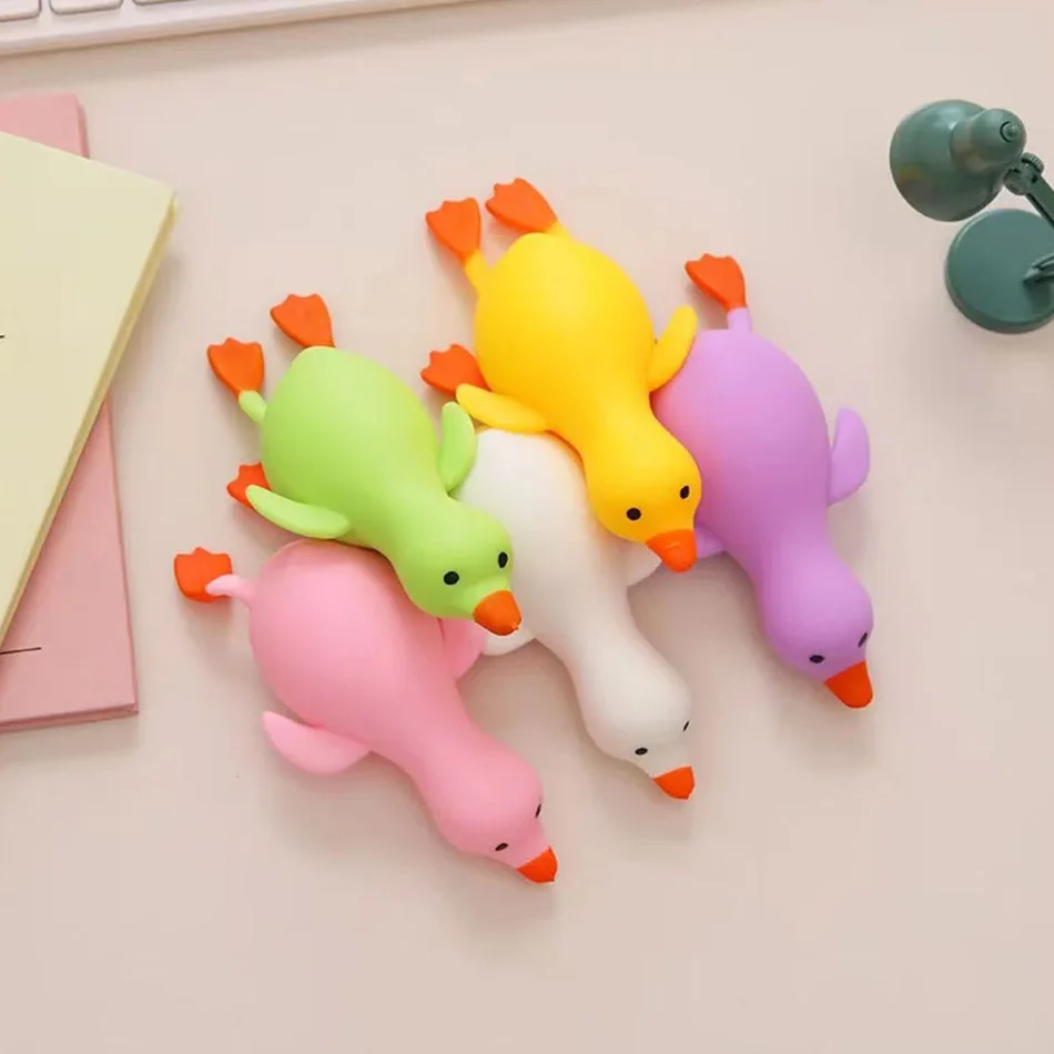 Colorful Antistress Duck Squeeze Toys Goose Kawaii Animals Vent Toys for Kids Adults Decompression Stretch Toys for Children