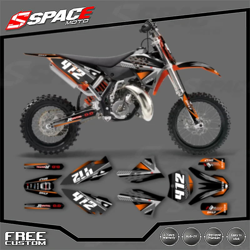 

SPACE Custom Motorcycle Graphics Background Decal for KTM SX SX65 2009 2008 2010 2011 2012 2013 2014 2015 SX 50 Stickers Kits 10