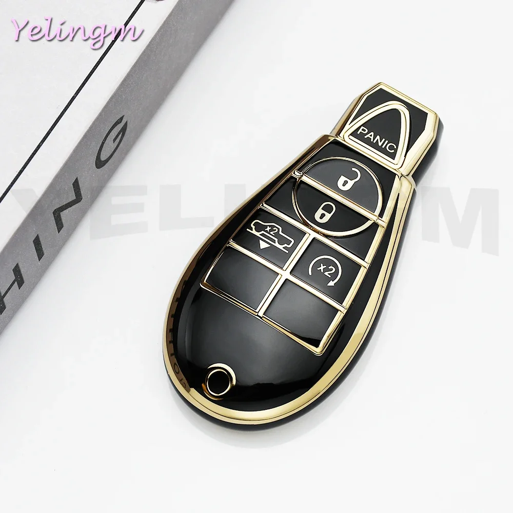 TPU-Schlüsselhülle für Dodge Dart Grand Caravan für Jeep Grand Cherokee Cap für Chrysler Town & Country Grand Voyager Schlüsselabdeckung