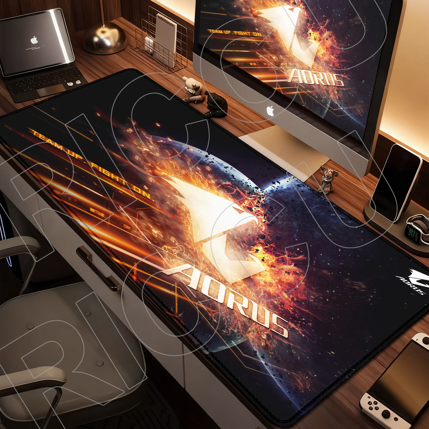 Natural rubber Rug 100x50cm AORUS Large Gaming Mouse Pad XXL Office Computer PC Gamer Laptop Mausepad Carpet Keyboard Desk Mat