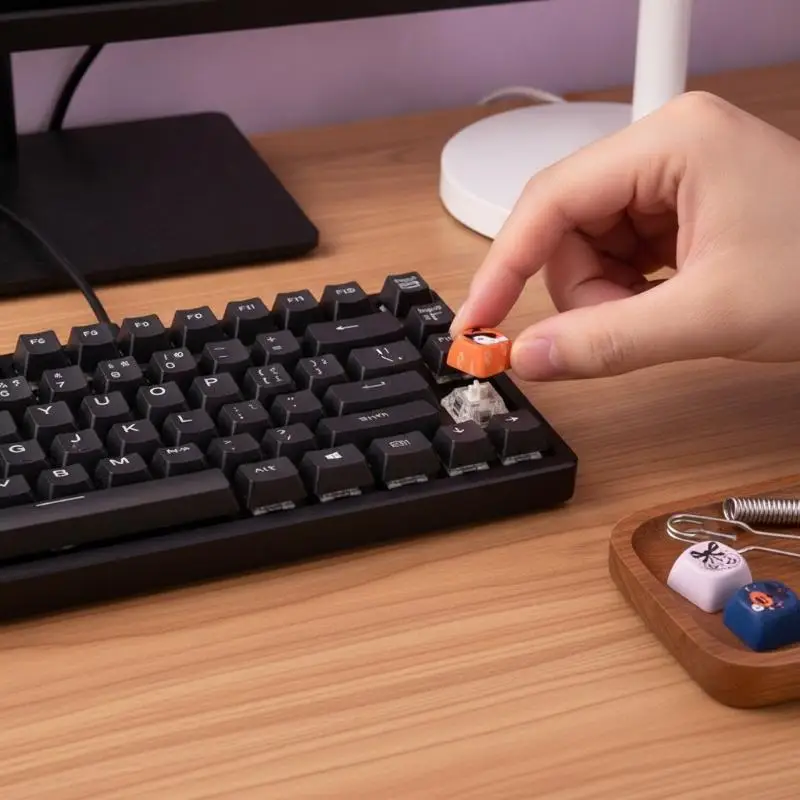 Keyboard Cap DIY Keyboard Keycap Clicker Changeable Key Cap Accessories Keyboard Button Anti-stress Cap Clicke