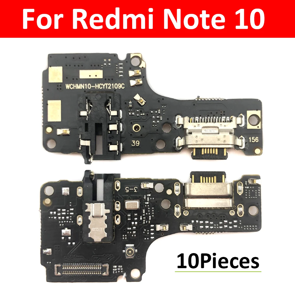 

10Pcs USB Charging Port Microphone Dock Connector Board Flex Cable For Redmi Note 10 5G Pro Mobile Phone Replacement Parts