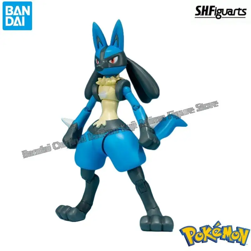 

В наличии модель куклы Bandai, новая в штучной упаковке, Pokemon Shf Lucario, персонажи аниме, оригинальный гаражный комплект, коллекционная фигурка